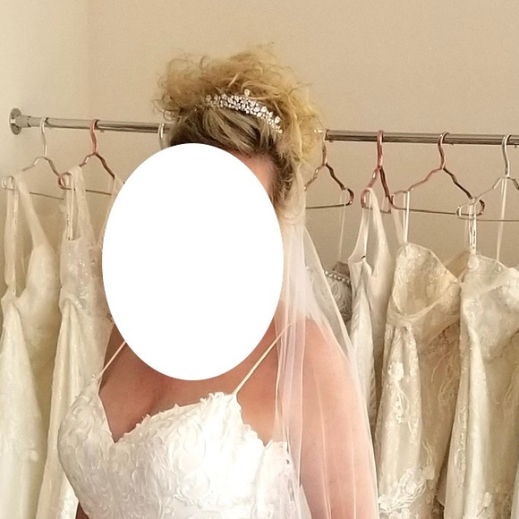 NWT Gorgeous Las Vegas Custom Wedding Dress & Veil. Never Worn. - Picture 6 of 8